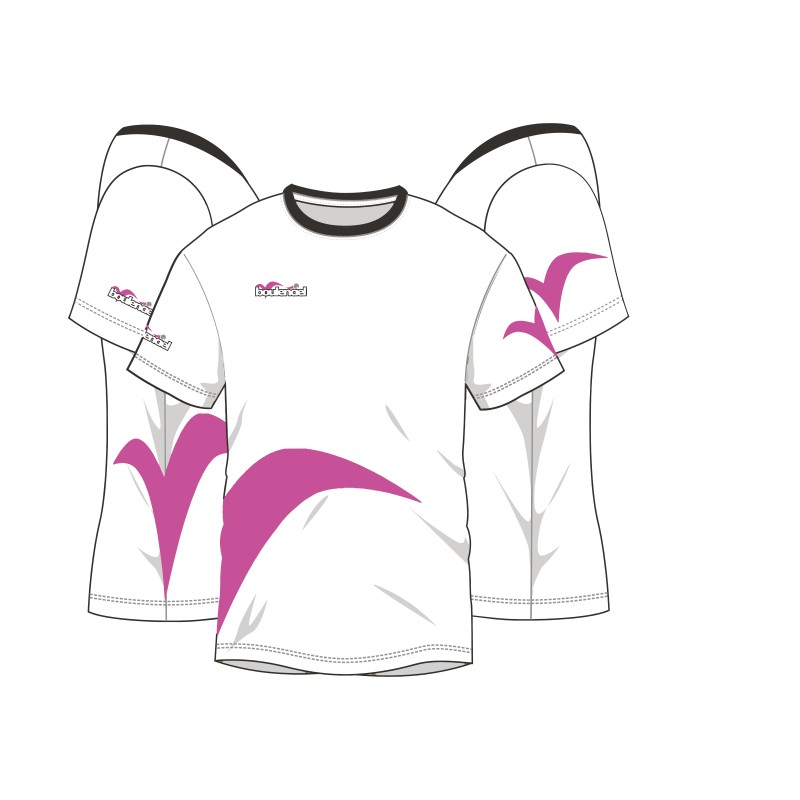 TEE-SHIRT BLANC FUCHSIA