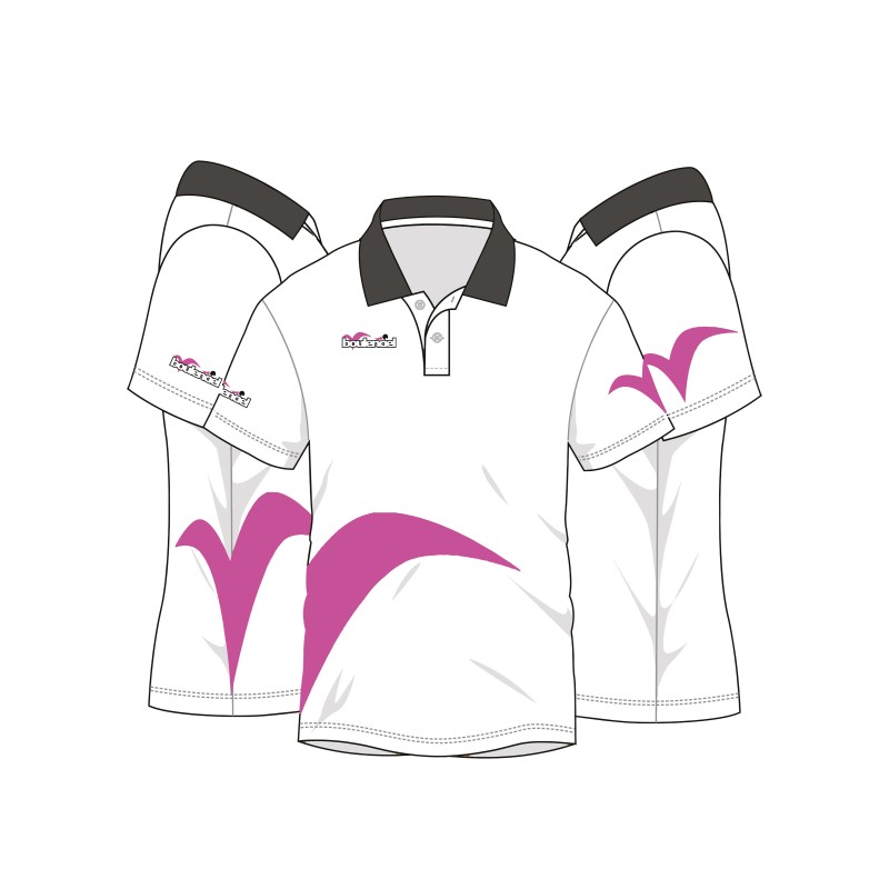 POLO BLANC FUCHSIA