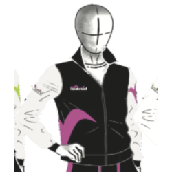Maglia Tuta nero/fucsia