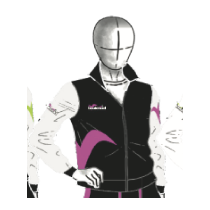Maglia Tuta nero/fucsia