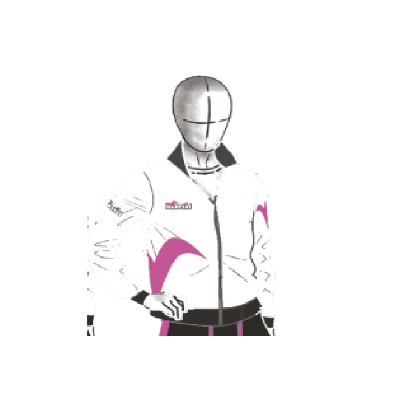 Maglia Tuta bianco/fucsia