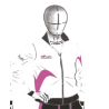 Maglia Tuta bianco/fucsia