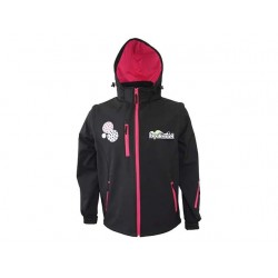 Softshell nero/fucsia